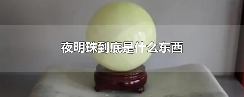 夜明珠到底是什么东西