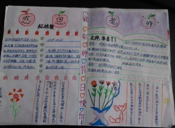感恩老师手抄报画简单又漂亮