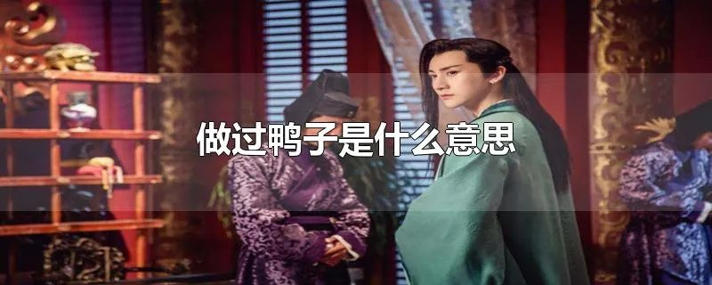 做过鸭子是什么意思