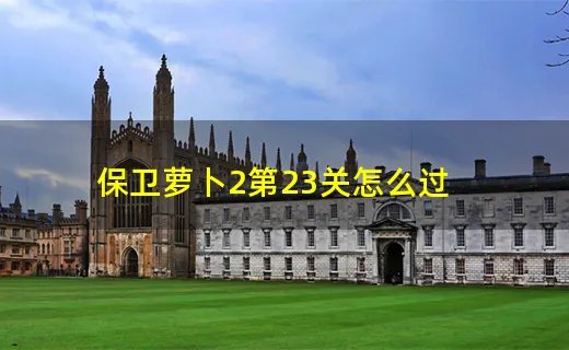 保卫萝卜2第23关怎么过