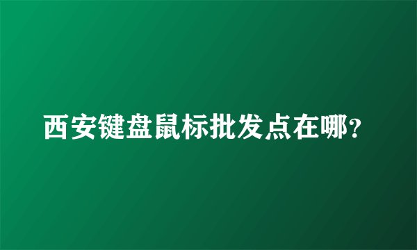 西安键盘鼠标批发点在哪？