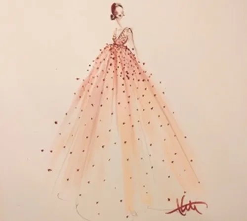 手绘婚纱礼服设计图大全 婚纱手绘设计图的画法