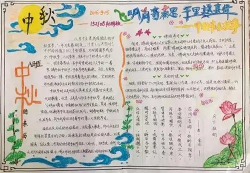 迎中秋国庆手抄报图片大全一等奖2020