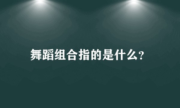 舞蹈组合指的是什么?