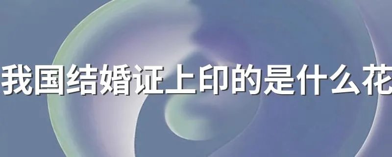 我国结婚证上印的是什么花 竟然是这种花