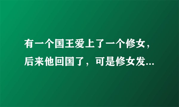 有一个国王爱上了一个修女，后来他回国了，可是修女发现自己怀孕了，
