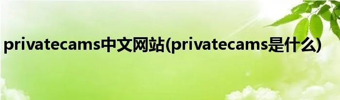 privatecams中文网站(privatecams是什么)