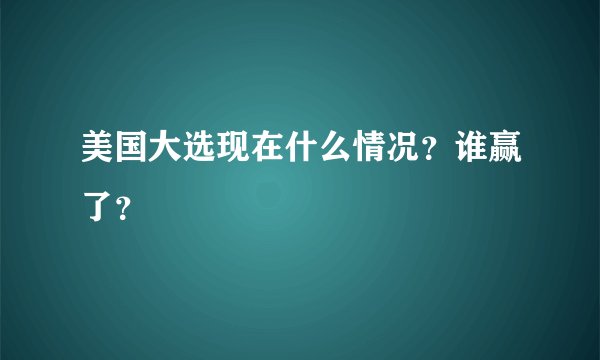 美国大选现在什么情况？谁赢了？