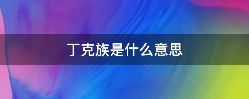 丁克族是什么意思