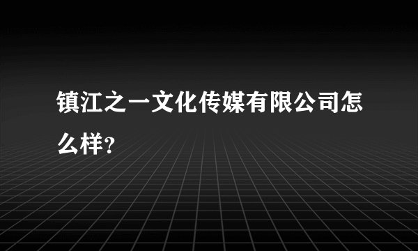 镇江之一文化传媒有限公司怎么样？