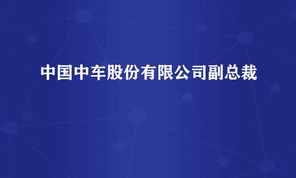 中国中车股份有限公司副总裁