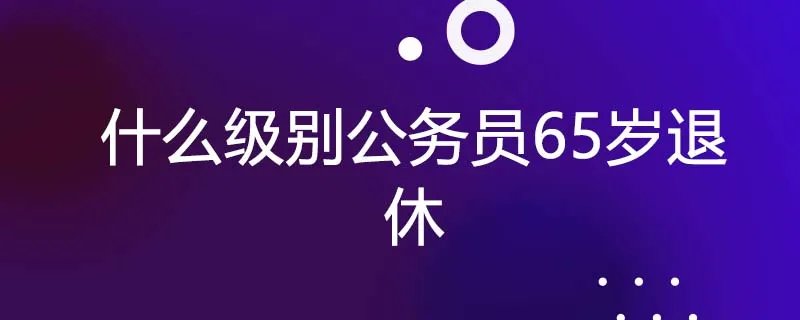 什么级别公务员65岁退休