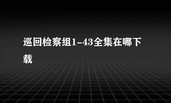 巡回检察组1-43全集在哪下载