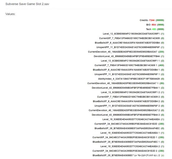 Subverse存档修改教程 金钱+PP点+科技点修改指南