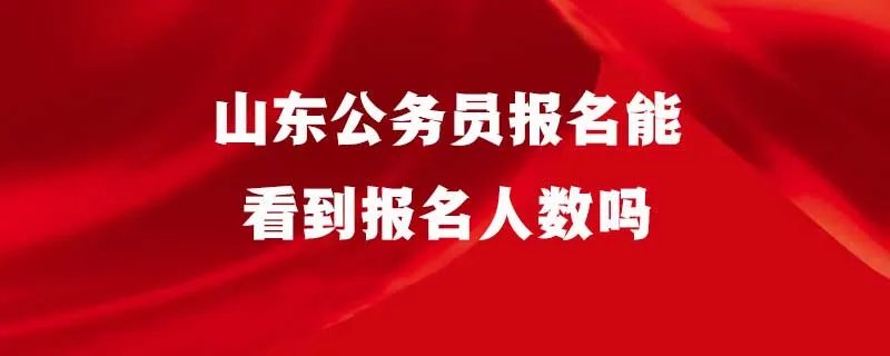山东公务员报名能看到报名人数吗
