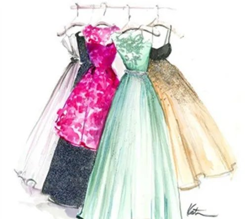 手绘婚纱礼服设计图大全 婚纱手绘设计图的画法