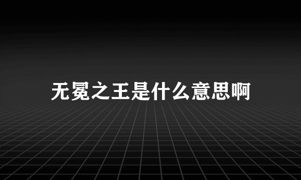 无冕之王是什么意思啊