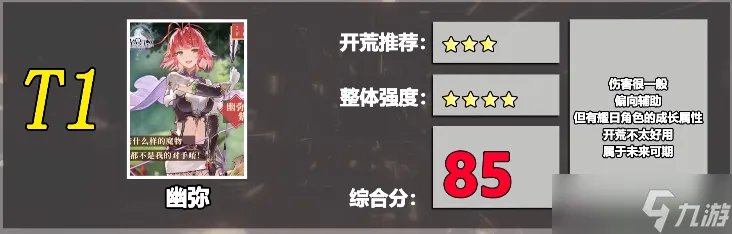 风色幻想命运传说角色强度排行榜