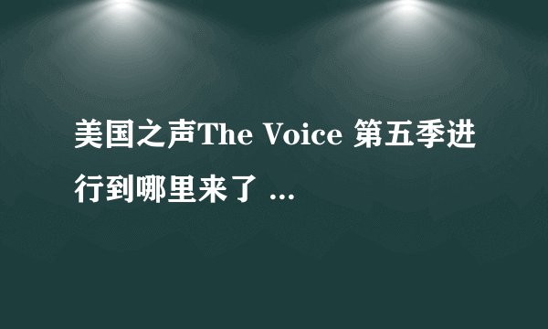 美国之声The Voice 第五季进行到哪里来了 他们的赛制是怎么样的 。。