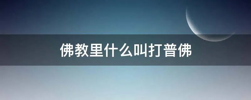 佛教里什么叫打普佛