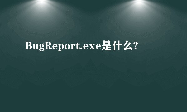 BugReport.exe是什么?