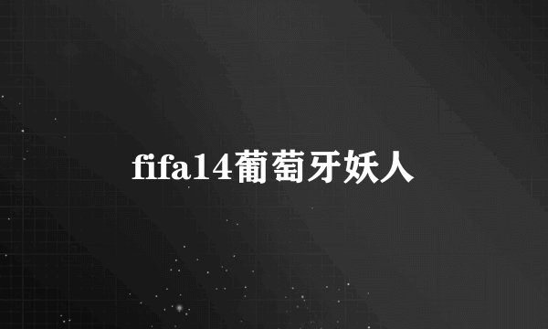 fifa14葡萄牙妖人