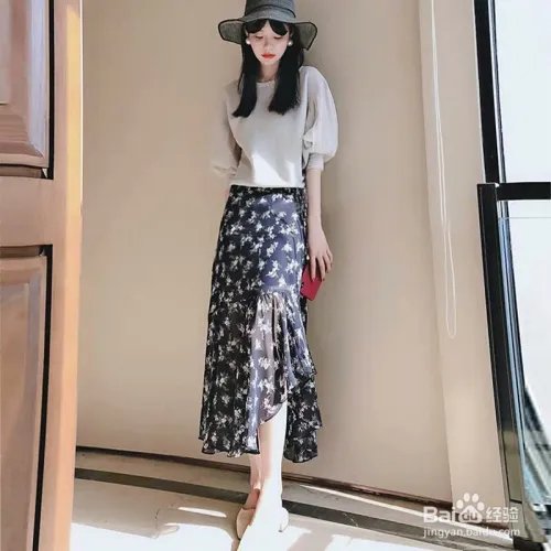 碎花长裙搭配图片大全