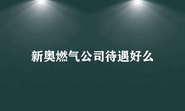 新奥燃气公司待遇好么
