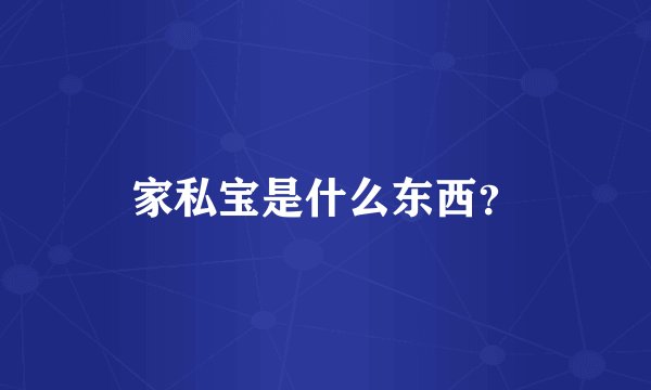 家私宝是什么东西？