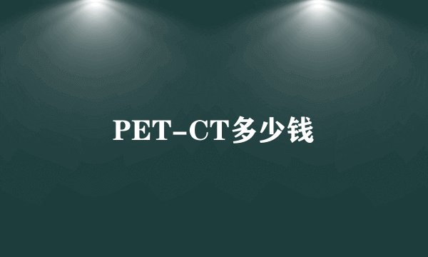 PET-CT多少钱