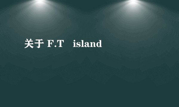 关于 F.T   island