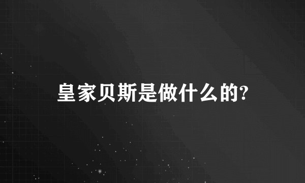 皇家贝斯是做什么的?