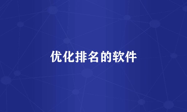 优化排名的软件