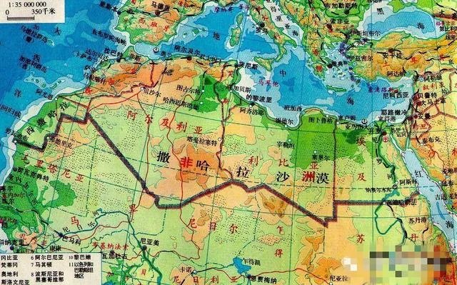 撒哈拉沙漠地理位置地图？