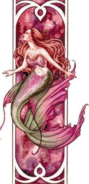 漂亮的红尾美人鱼，或者红鲤鱼图，最好是动漫图