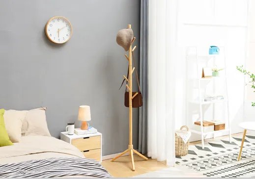 实木落地挂衣架图片 这几款挂衣架简约又实用