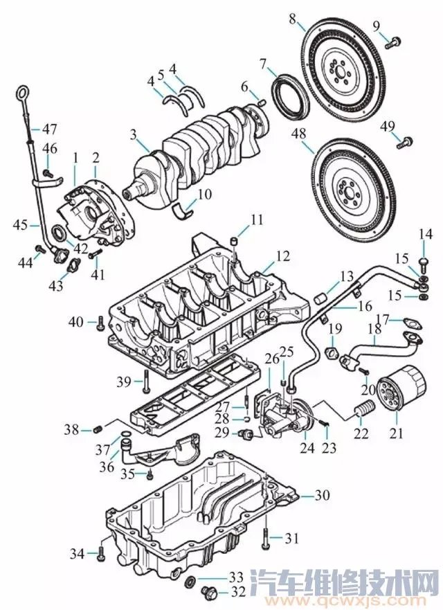 史上最全发动机内部各个零部件名称构造分解图（图解）