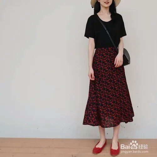 碎花长裙搭配图片大全