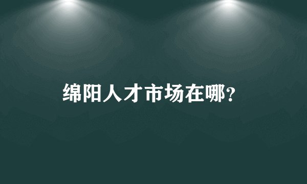 绵阳人才市场在哪？