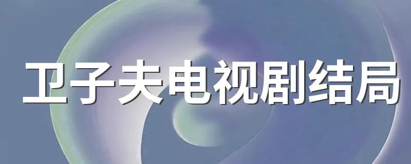 卫子夫电视剧结局 该剧讲述了什么故事