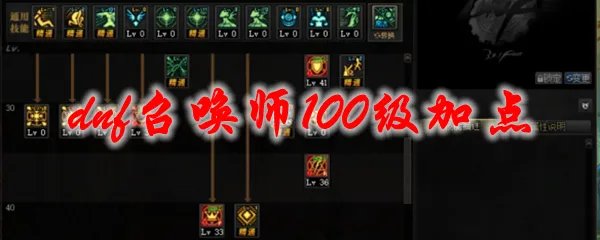 dnf召唤师100级加点