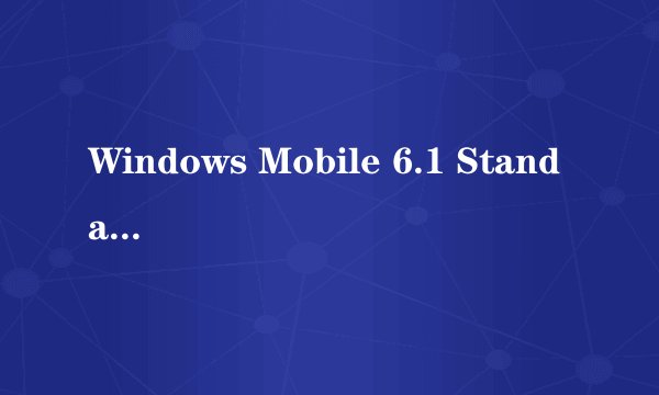 Windows Mobile 6.1 Standard和Windows Mobile 6.1 professional有什么区别吗