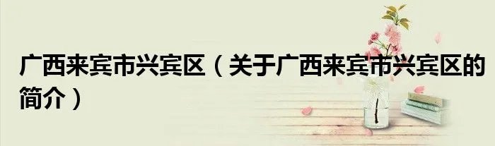 广西来宾市兴宾区（关于广西来宾市兴宾区的简介）