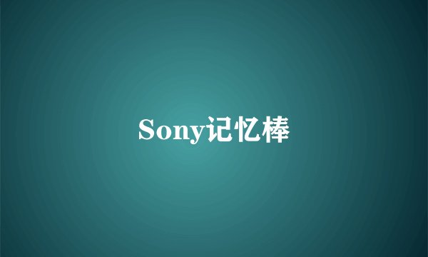 Sony记忆棒
