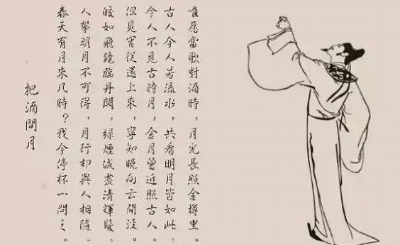 青天有月来几时，我今停杯一问之意思