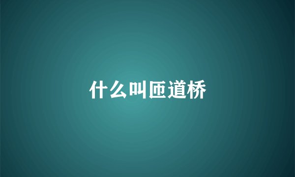 什么叫匝道桥