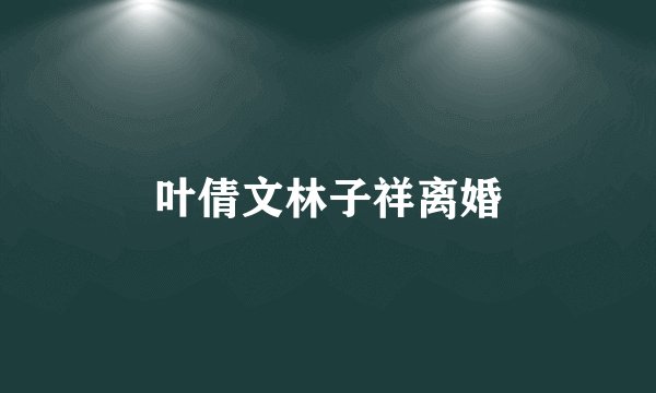 叶倩文林子祥离婚