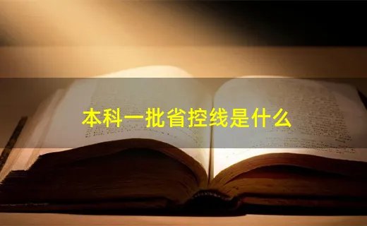 本科一批省控线是什么