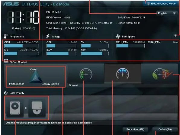 华硕P8H61-M LX 主板在BIOS里面怎么设置USB为第一启动