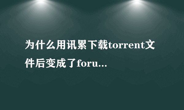 为什么用讯累下载torrent文件后变成了forum.php文件？